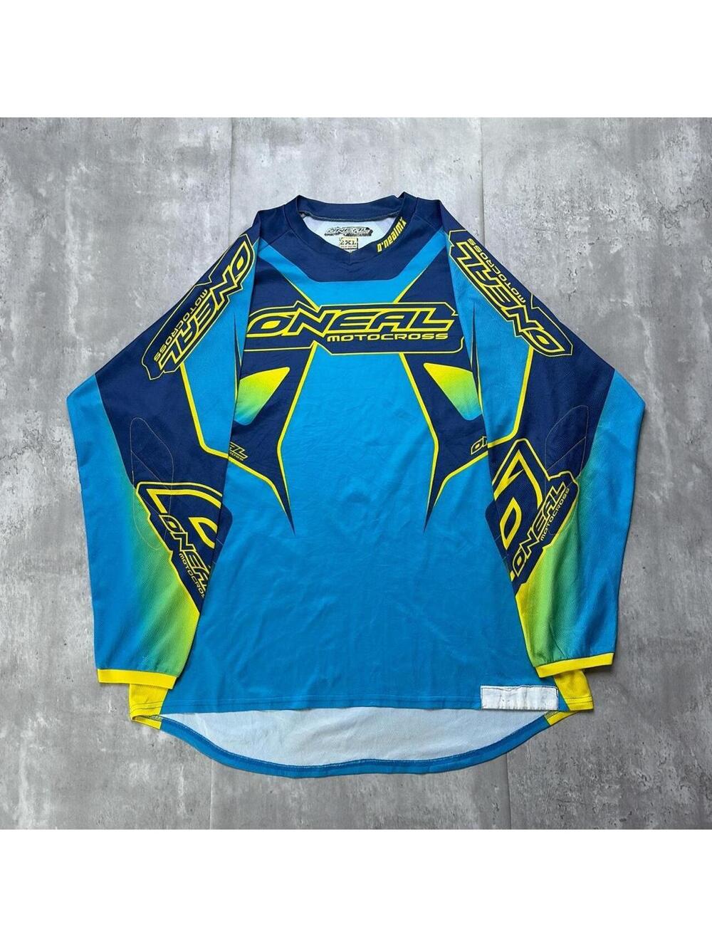 Y2K Light Blue O’Neal Element Motocross MX Racing Long Sleeve Jersey